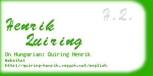henrik quiring business card